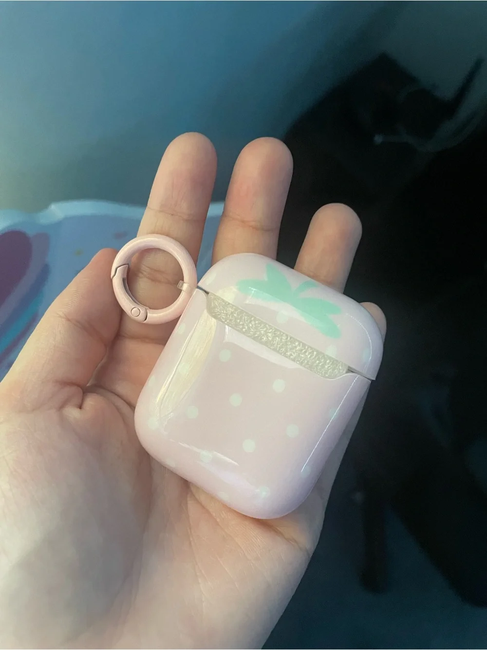 Pink Strawberry AirPod Case
